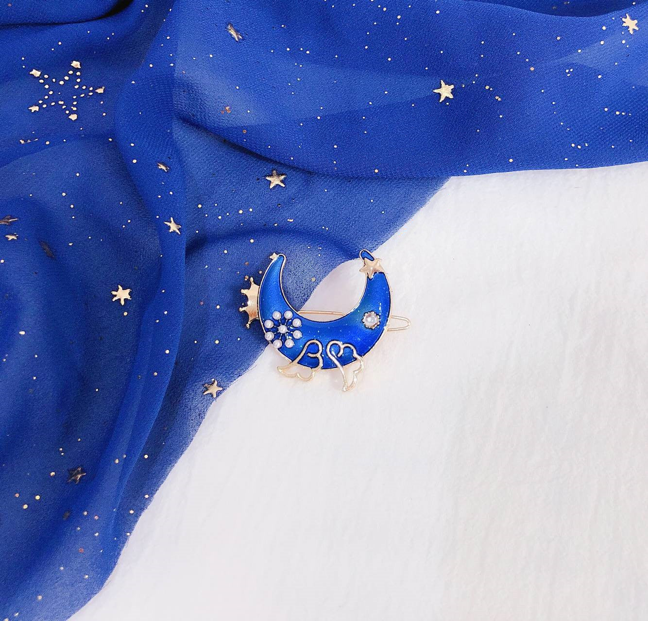 Student Moon Star Hair Accessories Bangs Clip