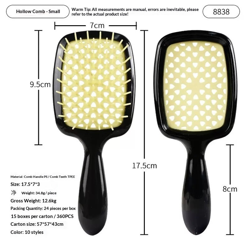 Styling Massage Hair Dryer Breakage-prevention Small Hollow-out Comb