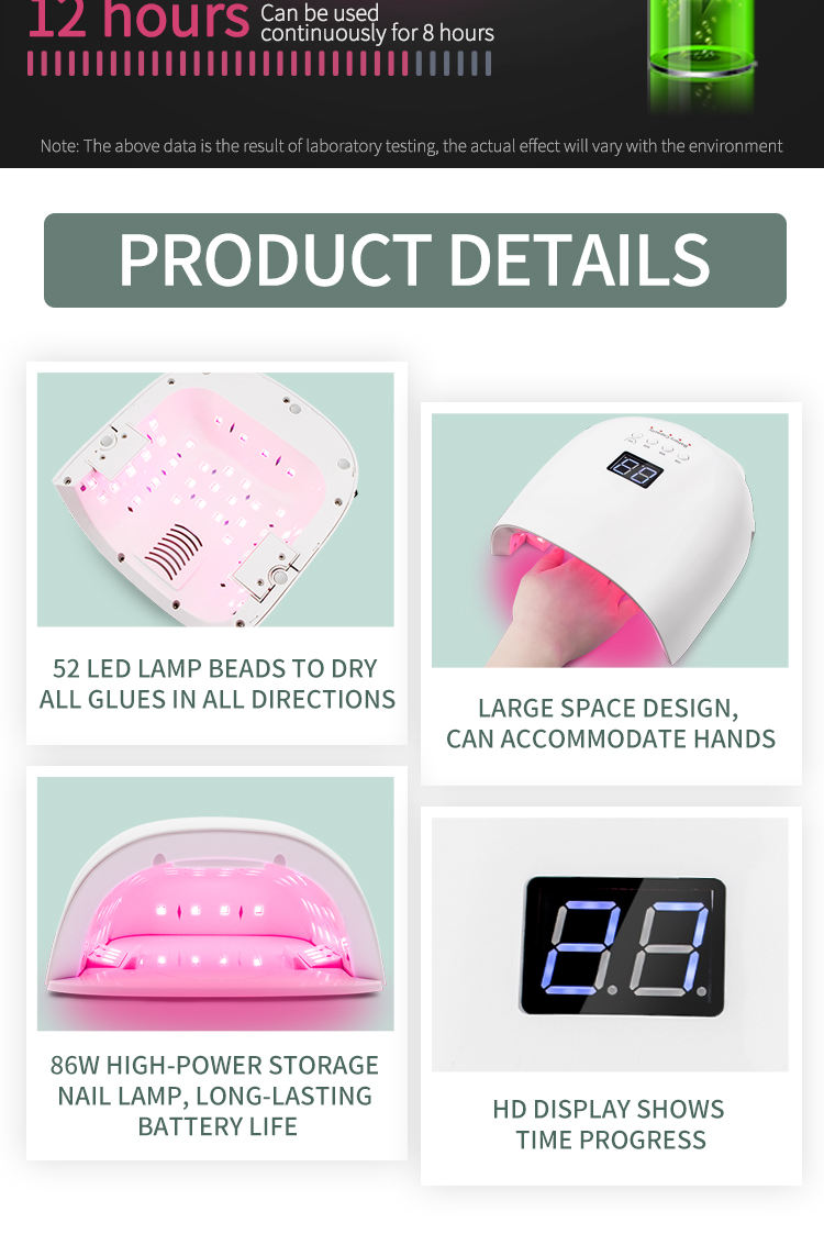 klava Portable Smart Induction Nail Art Phototherapy Lamp