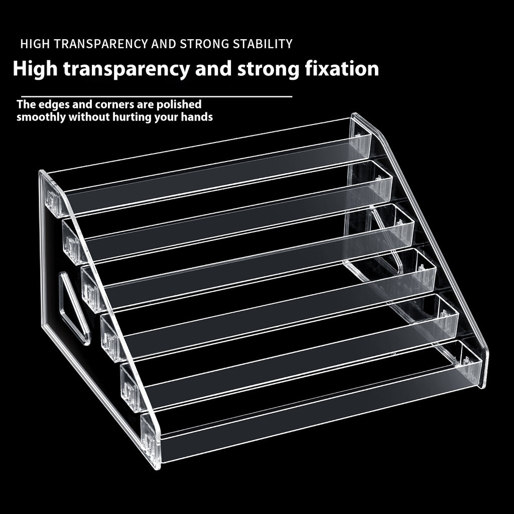 Multi-layer Plastic Transparent Acrylic Nail Polish Display Rack