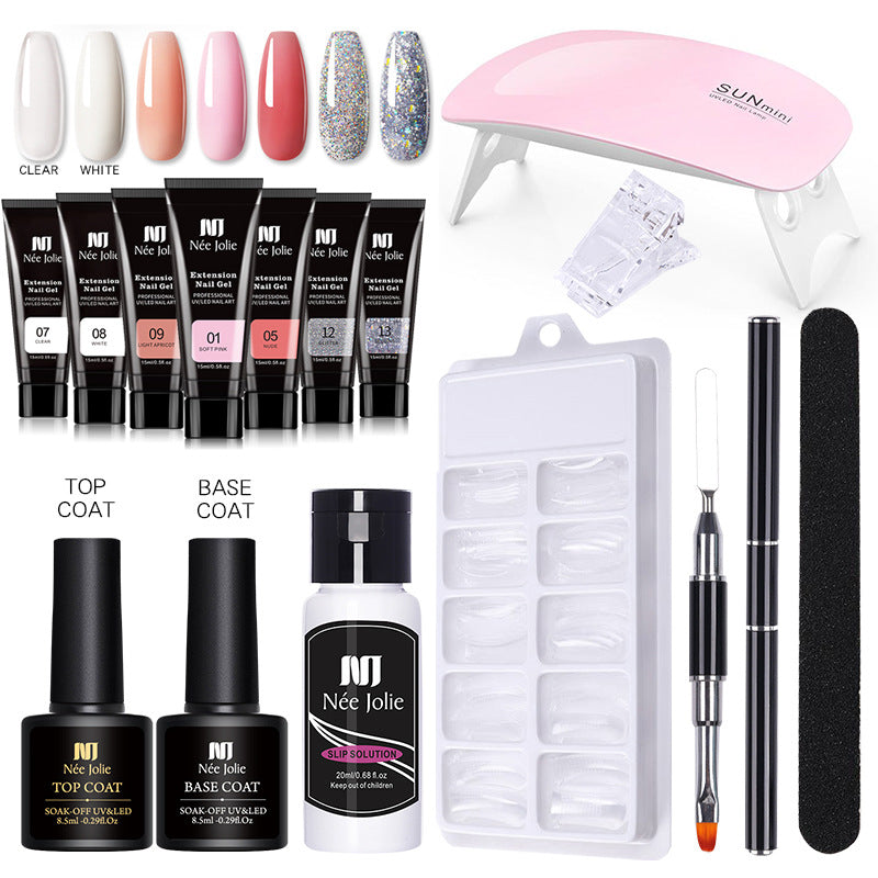 Nee Jolie Nail Art Solid Crystal Paste Extension Glue Set
