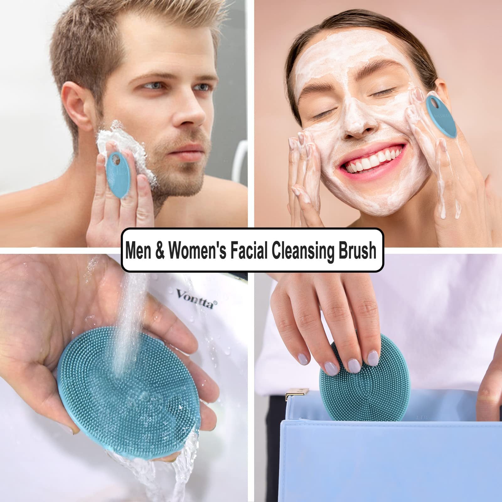 Silicone Shampoo Brush Cleansing Deep Exfoliating Cleansing Bath Comfortable And Soft