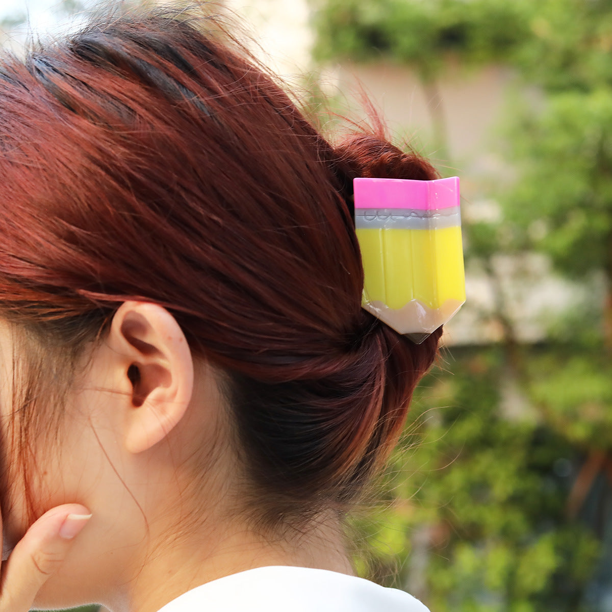 Female Creative Versatile Stationery Series Acetate Hair Clip