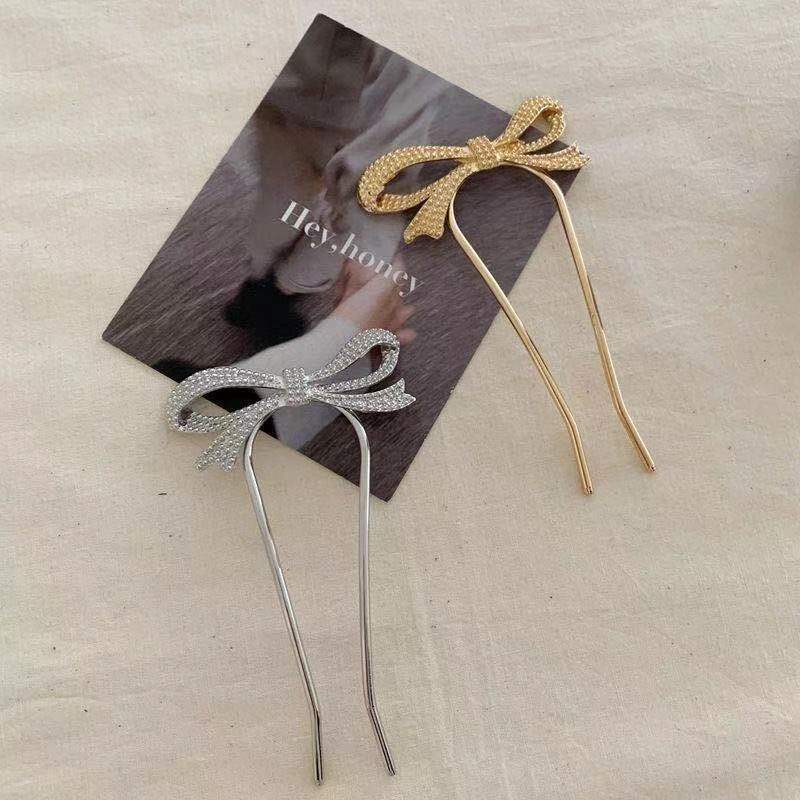 Retro Metal Bow Hairpin Japanese Sweet