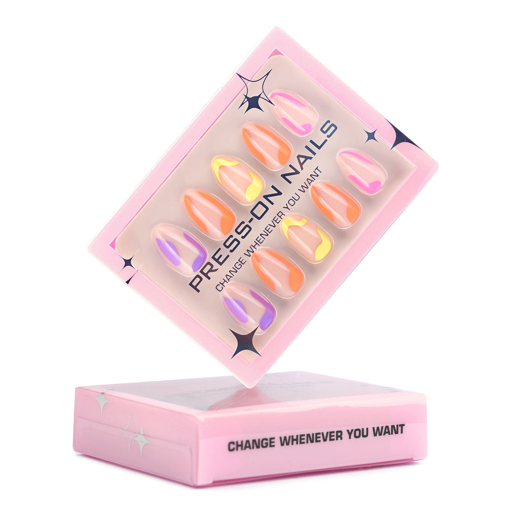 Press On Nails High-grade Contrast Color Colorful Nail Wear Short