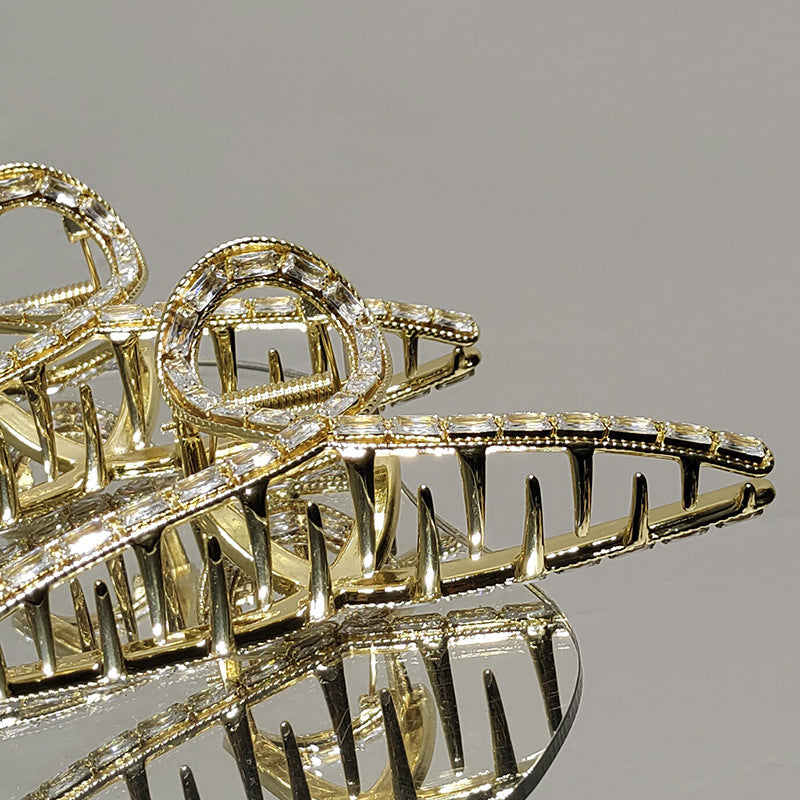 Grab Clip Set Crystal Shiny Temperament Hair Metal