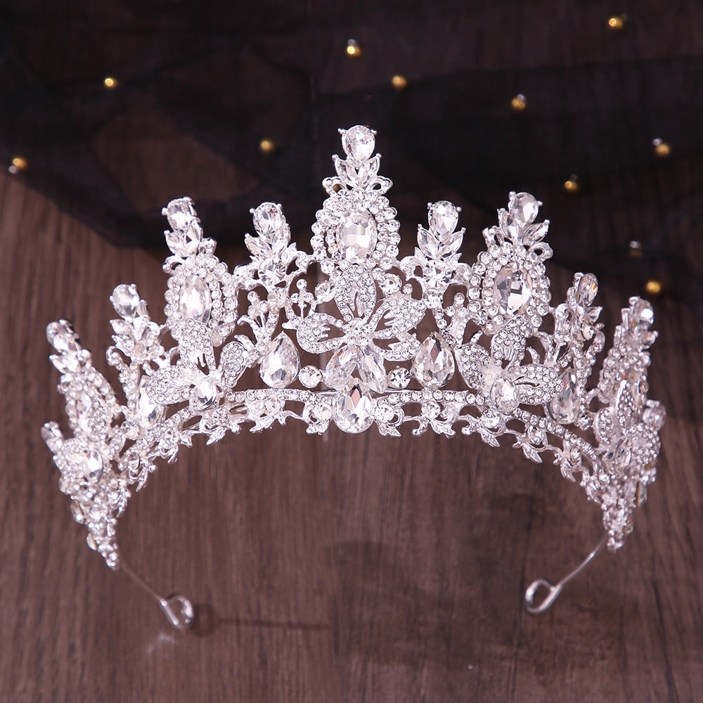 Bridal Crown Headdress Cross Wedding Dress Accessories Luxury Crystal