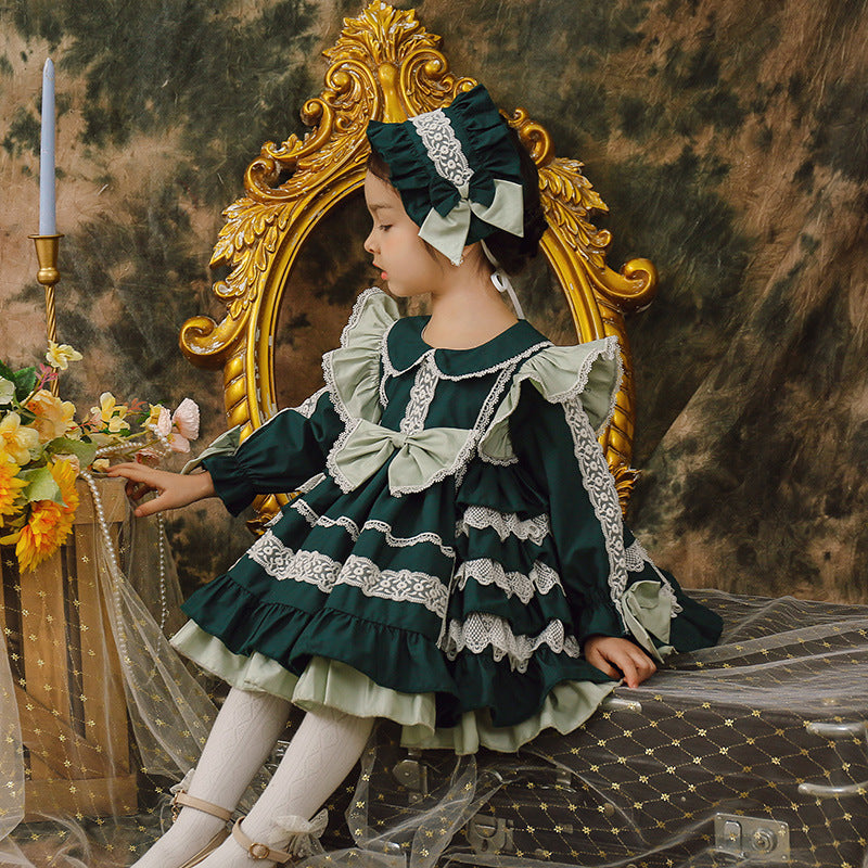 Spring New Lolita Children's Clothing Girls Lolita Princess Skirt Tutu Skirt Spanish Skirt Send Hair Band