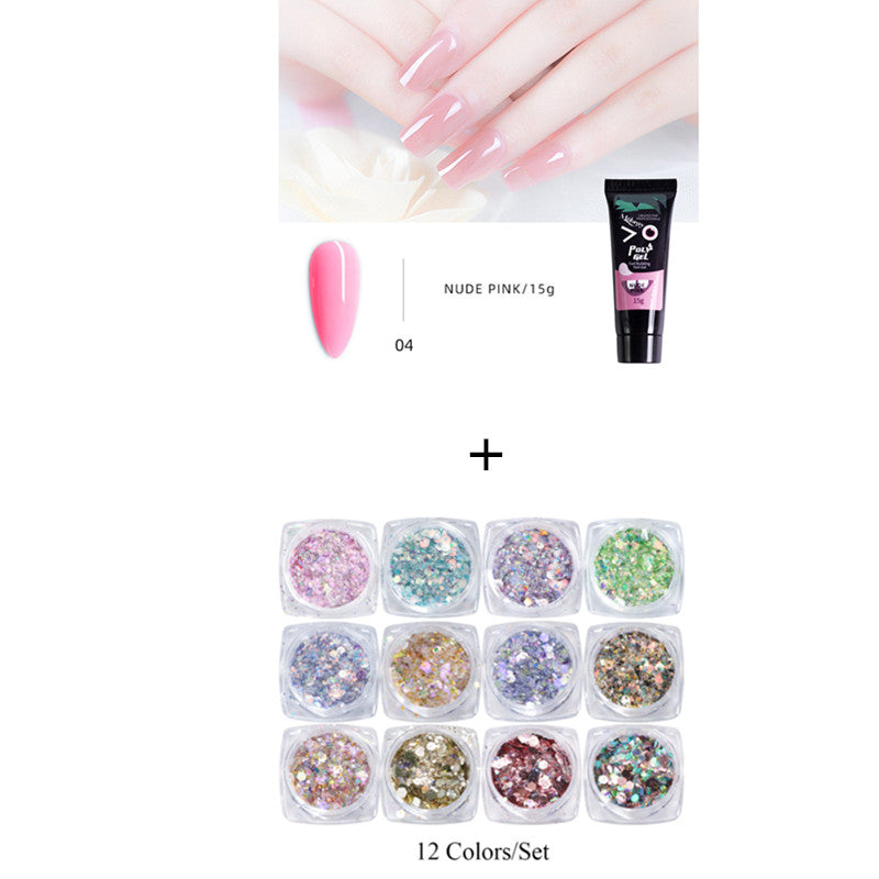 Mobray Nail extension glue 15ml non-paper support crystal fast nail extension gel UV phototherapy glue