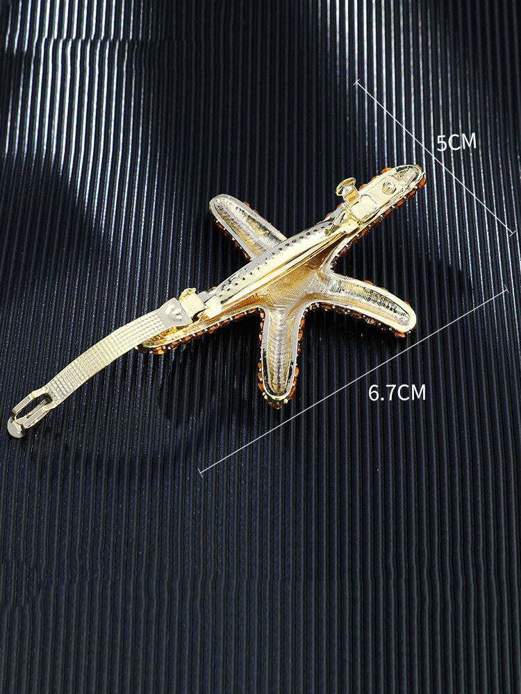 Starfish diamond hairpin