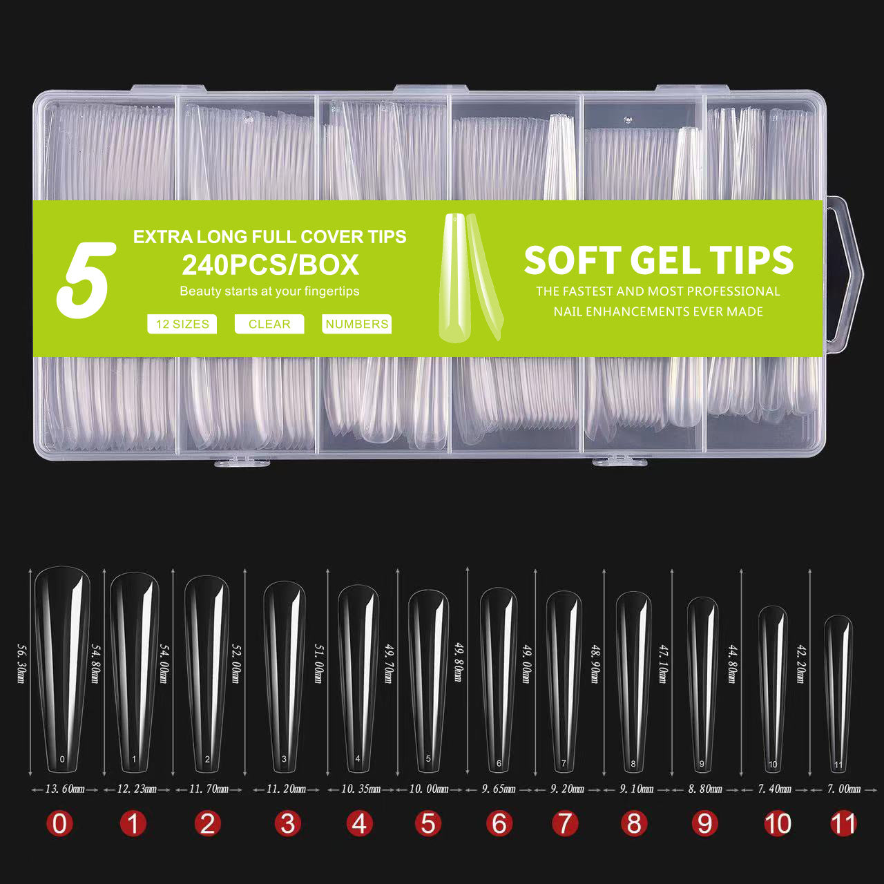 Xl Nail Tips Full Cover
