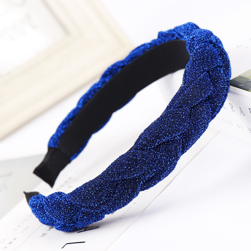 Bright silk cloth wide-brimmed bow headband