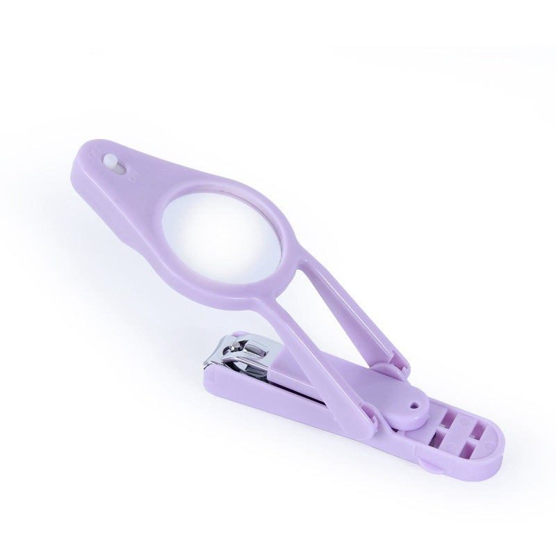 Magnifying Glass LED Light Nail Clippers Splash-proof Nail Clippers For Elderly Children