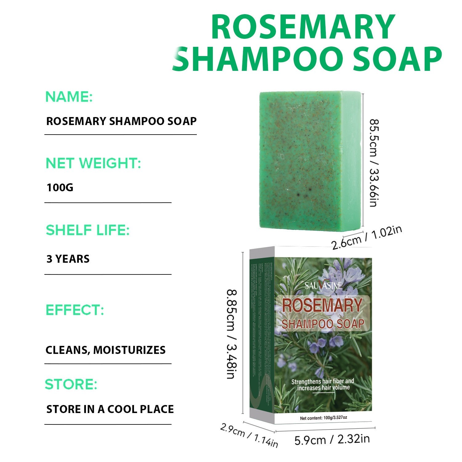 Sauvasine Rosemary Shampoo Soap Standard Specifications