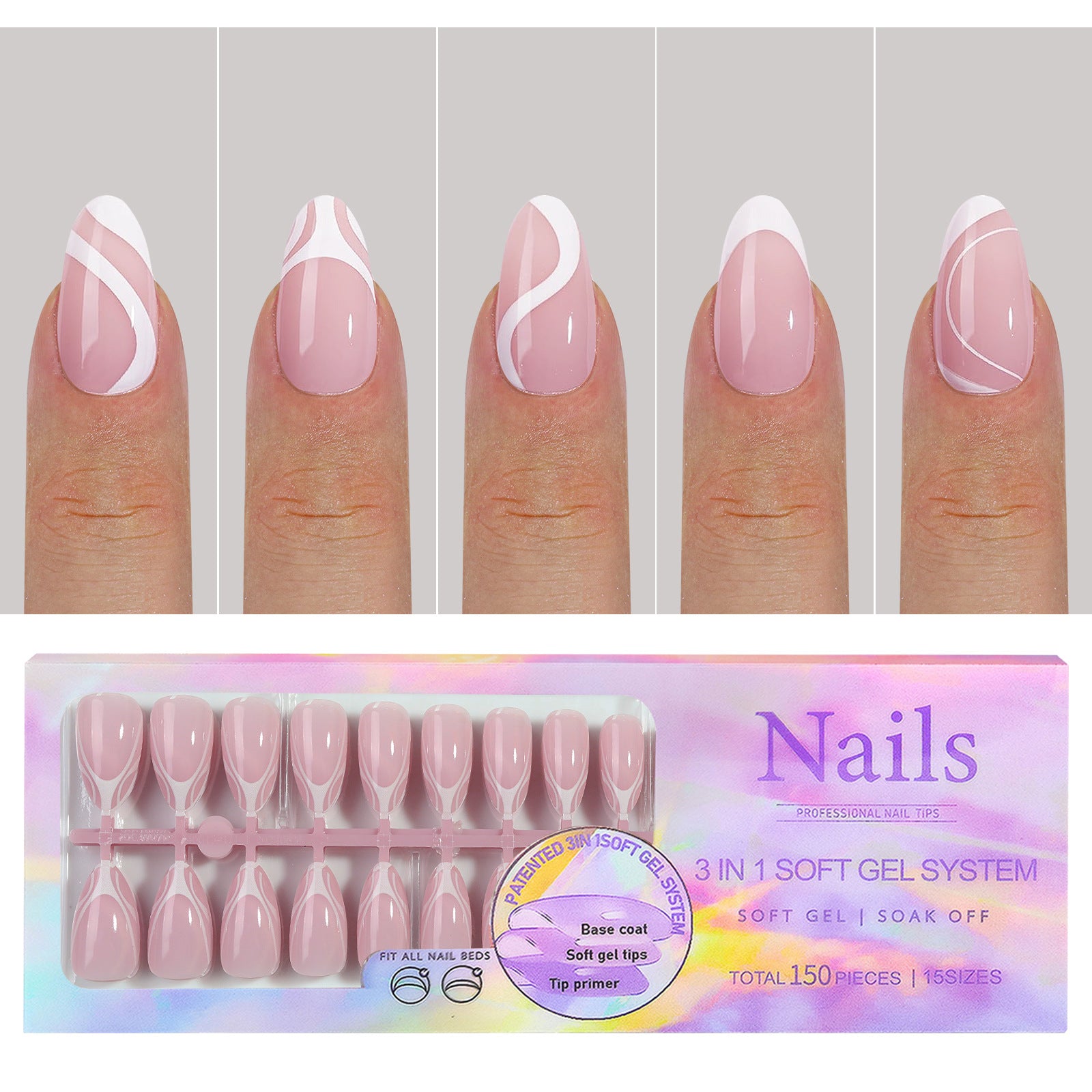 Manicure Wear Nail French Seamless Wear Nail Detachable