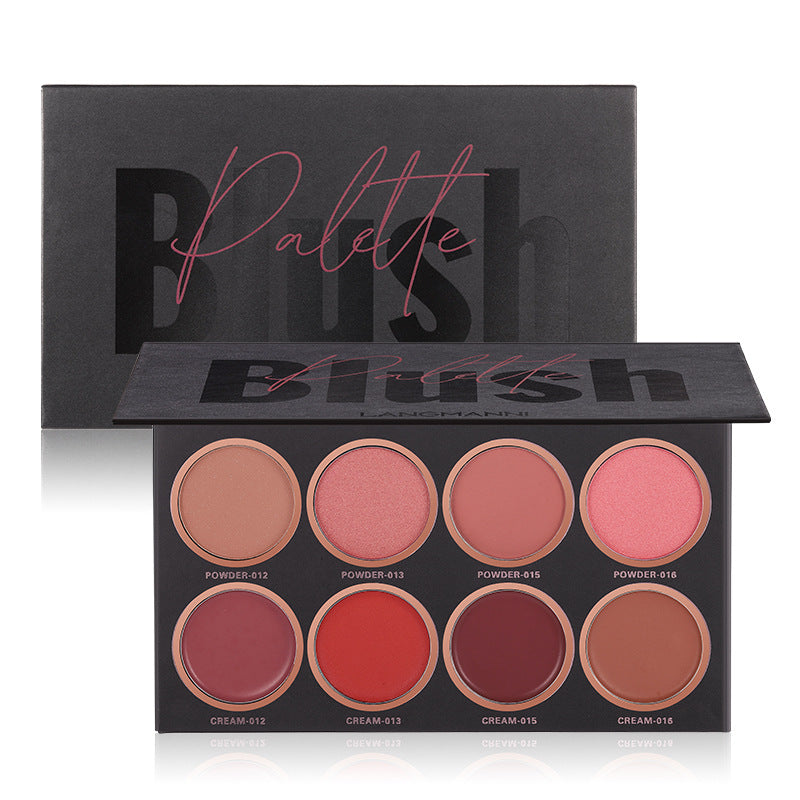 Langmanni Makeup Eight-color Blush High Disc Brighten Skin Tone