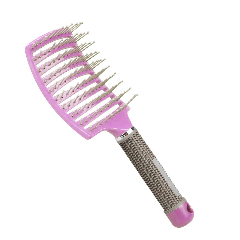 Men's Oil Head Bristle Massage Big Curved Comb