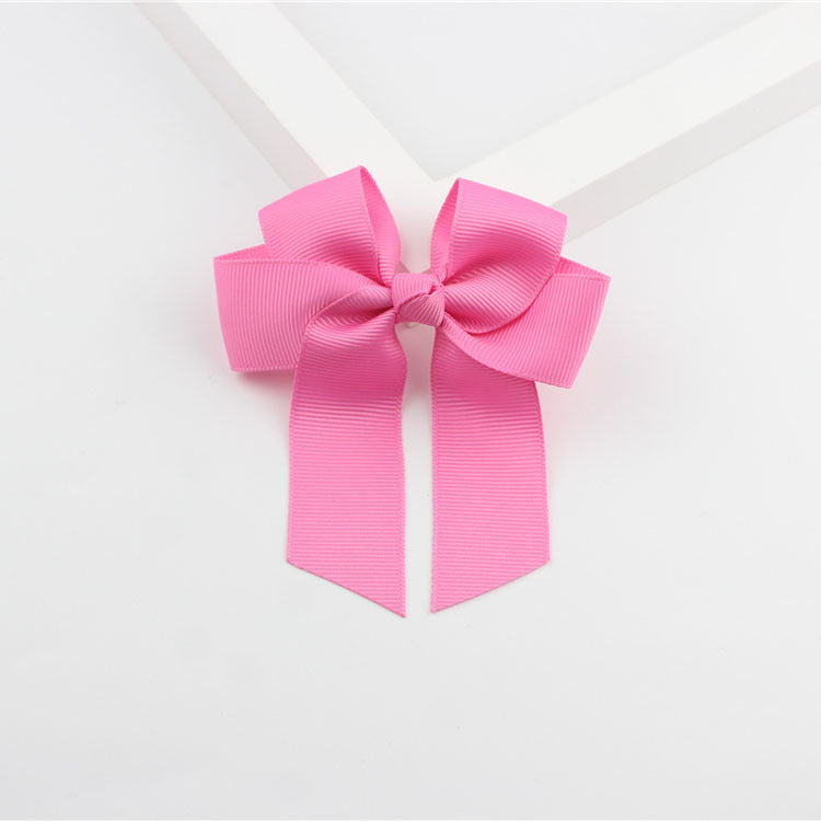 European And American Children Hairpin Ornament Four-ear Ribbon