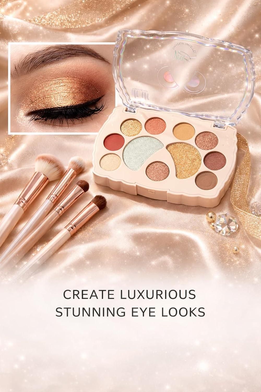 Eyeshadow Palette Shimmer & Glitter Shades Ã¯Â¿Â½(Pack of 1)