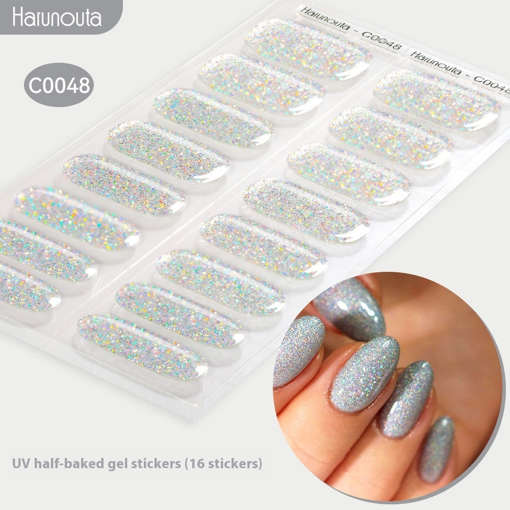 Harunouta Nail Stickers UV Gel Nail Sticker Semi-curing