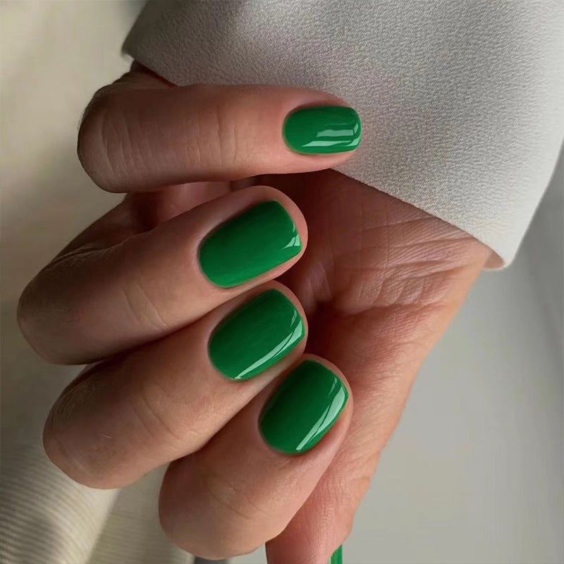 Solid Color Nail Tips Wholesale Nail Sticker Finished Product Removable Wear Finished Nail Beauty