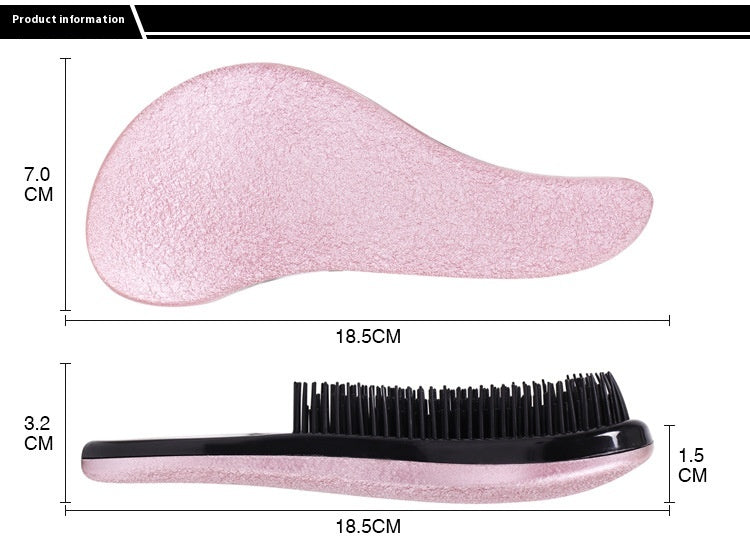 Plastic Anti-knot Hairdressing Comb Massage Comb