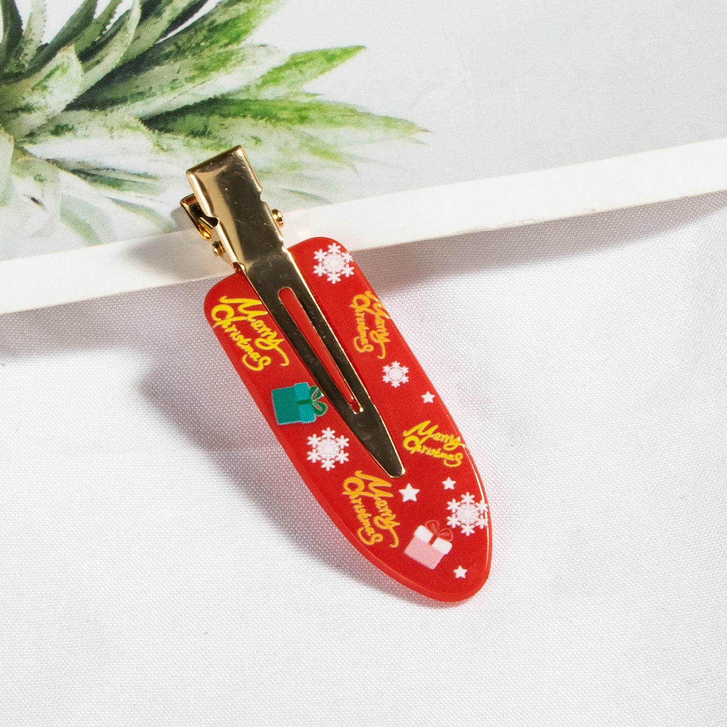 Christmas Themed Elk And Bear Cookie Hair Clips