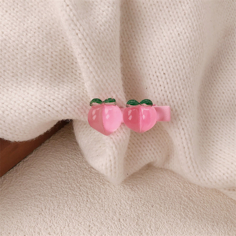 Peach Transparent Pink Sweet Girls' Hairpin