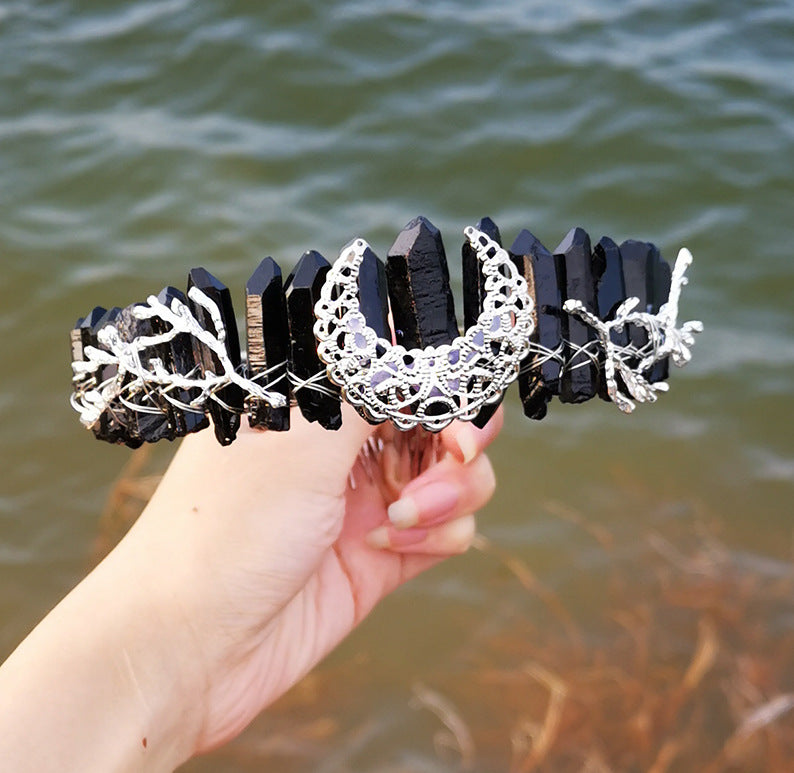 Rock Crystal Party Moon Branch Hairband