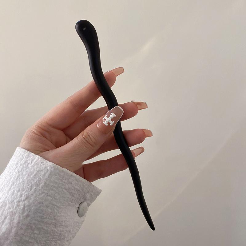 Simple Sandalwood Hairpin Elegant Updo Hair Accessories