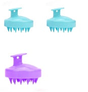 Silicone shampoo brush massager