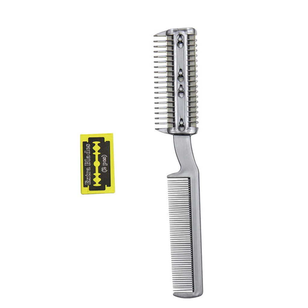 Pet Hair Cutting Comb With Replaceable Blades, Professional Dog Cat Grooming Tool For Thinning Shedding Hair, Detachable Razor Comb With Plastic Teeth