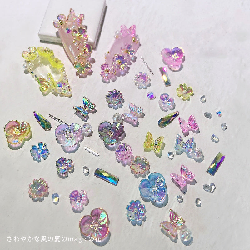 Flower Butterfly Nail