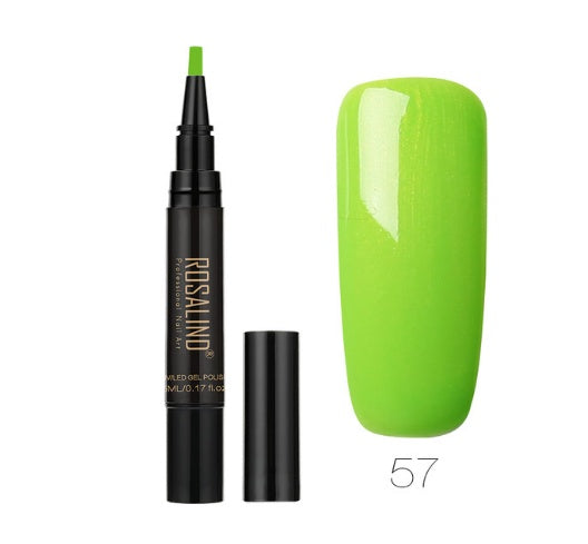 Rosalind 5ml Solid Color Nail Art Pen Nail Glue for Nail Art