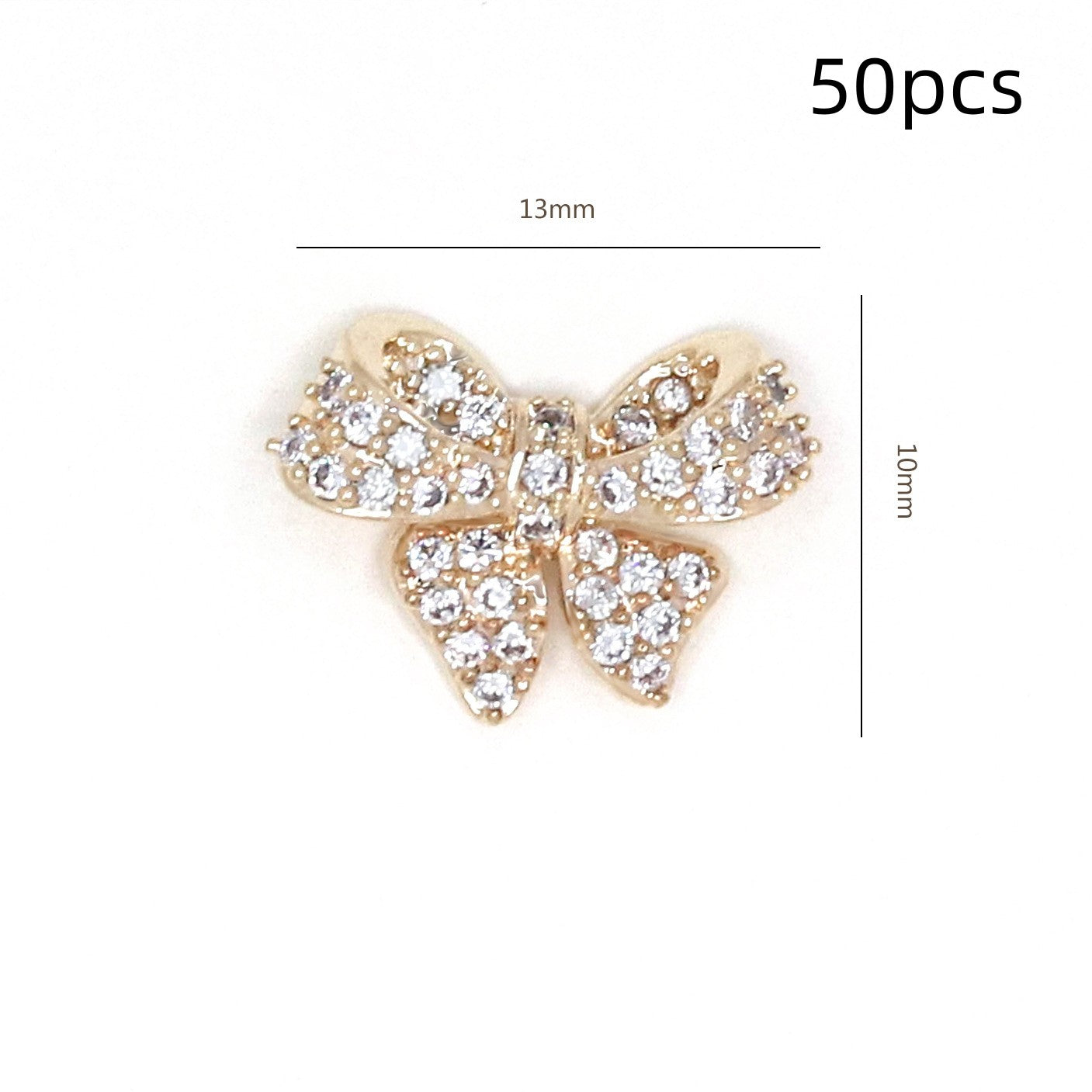 Climate Flowers Bow Zircon Nail Ornament Zircon