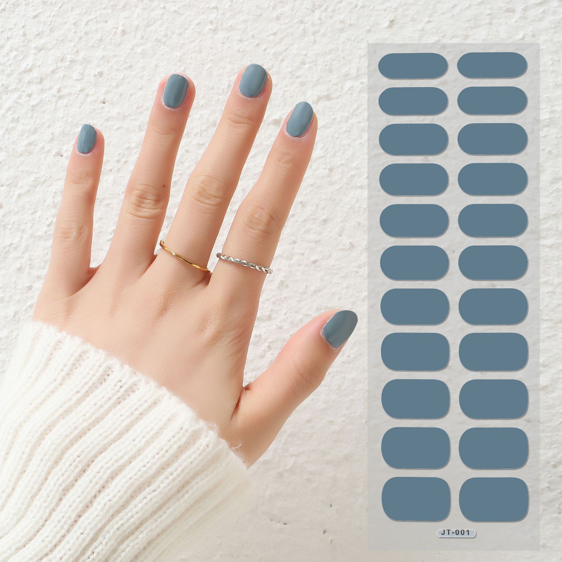 Foreign Trade Wholesale 22 Refers To Solid Color Semi-curing Gel Gel Nail Sticker Uv Phototherapy Semi-curing Nail Sticker Factory