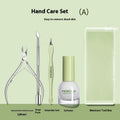 Mordda Nail Care Full Set Cuticle Nipper Steel Push Rub Polishing