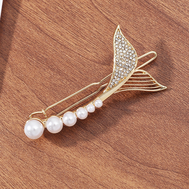 Exquisite and simple mermaid tail hairpin side clip girl