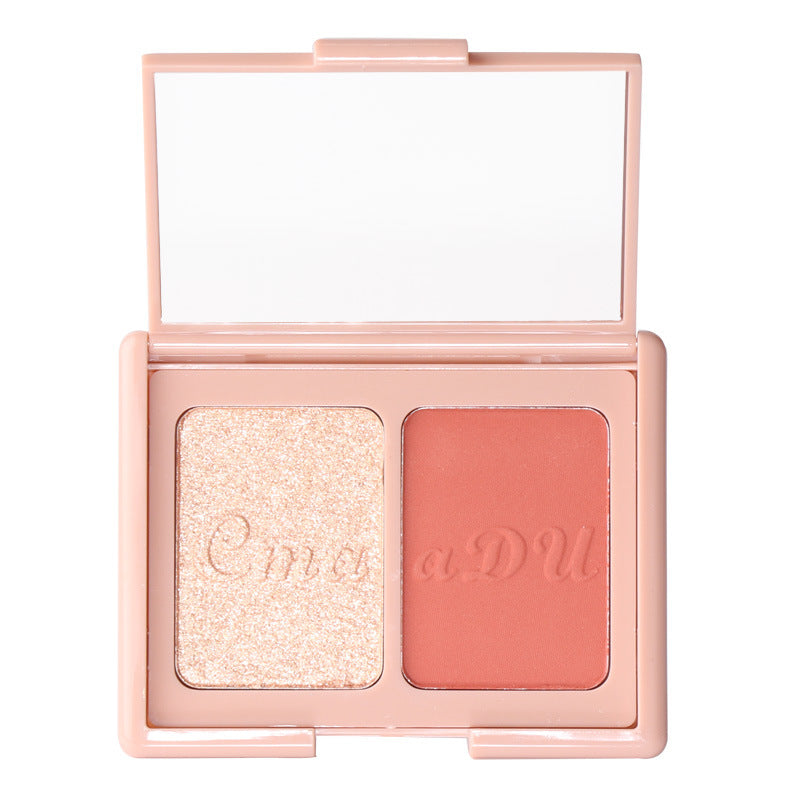 Cmaa Du Two-tone Blush Highlighter And Contouring Palette