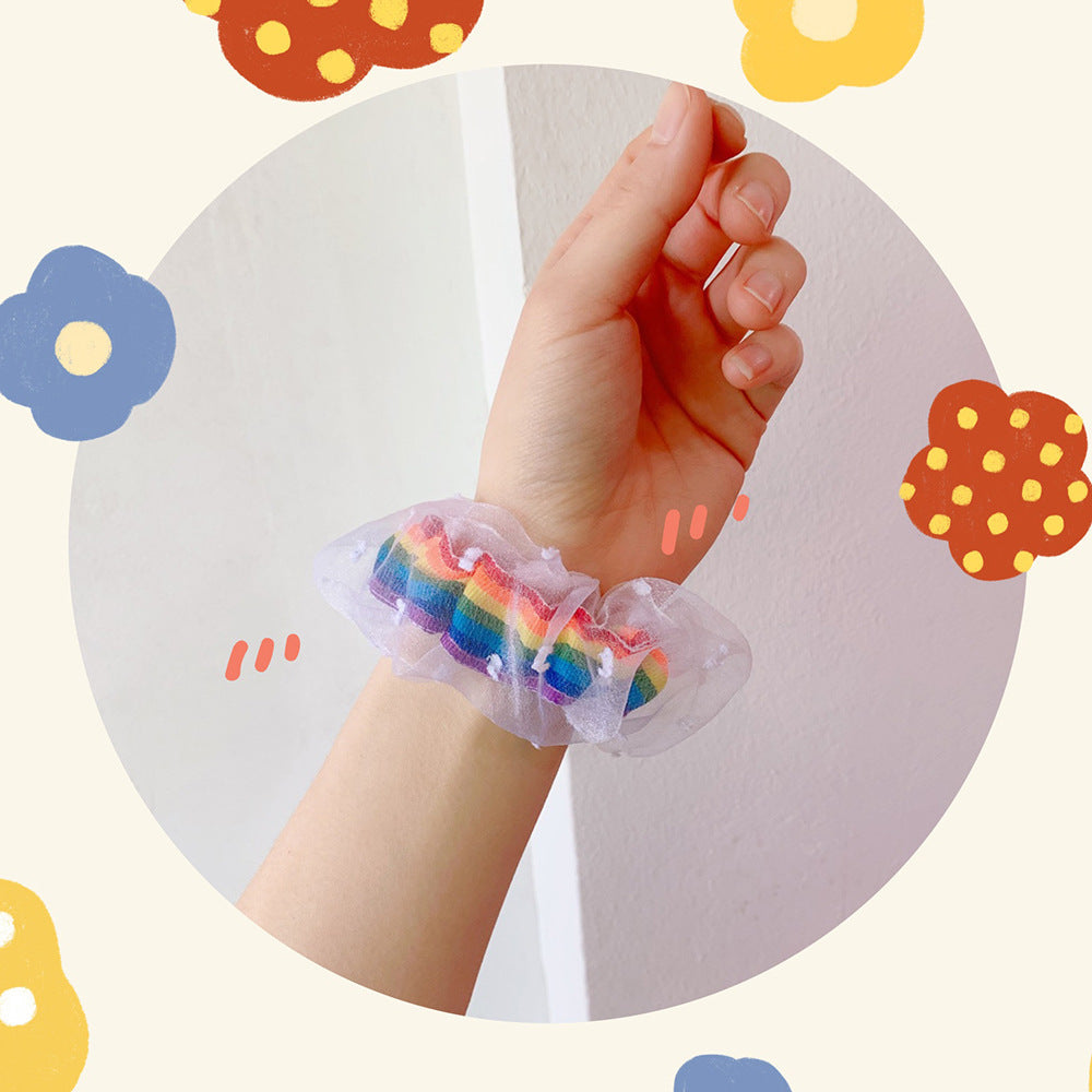 Rainbow yarn sweet hair rope