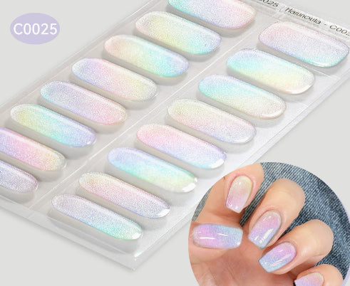 Harunouta Nail Stickers UV Gel Nail Sticker Semi-curing
