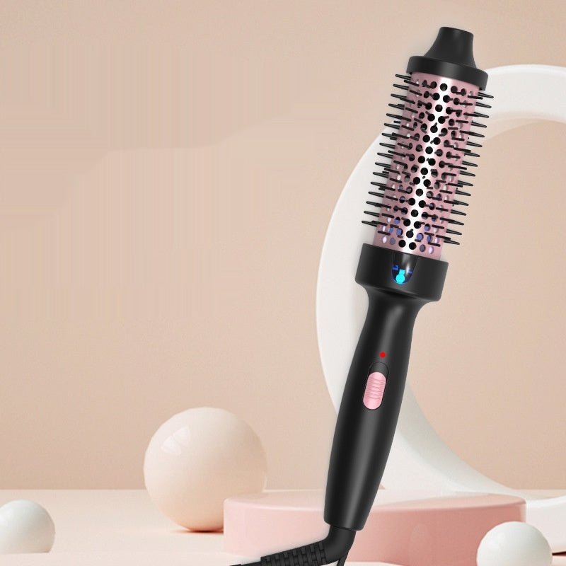 Voluminous Curls Cylindrical Curling Brush Electric Curling Iron Thermal Styling Comb For Short And Long Hair