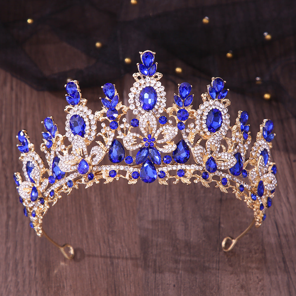 Bridal Crown Headdress Cross Wedding Dress Accessories Luxury Crystal