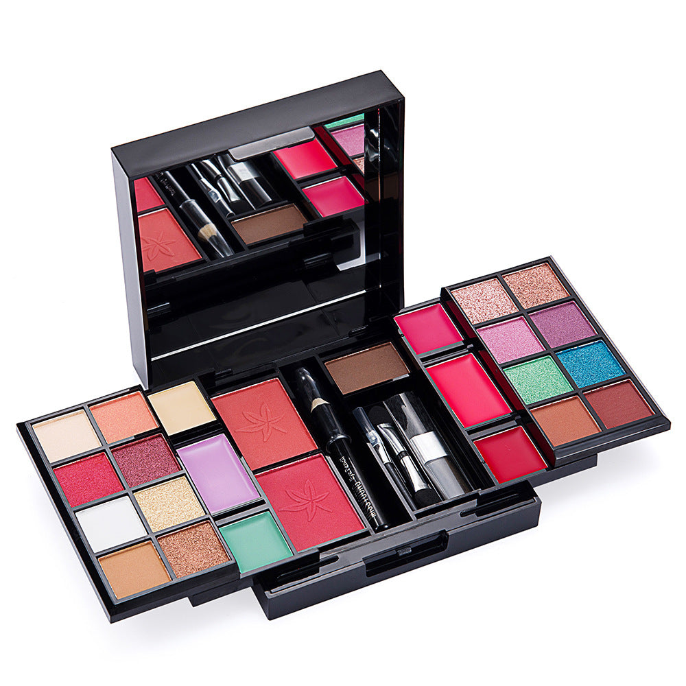 Missyoung Eyeshadow Blush And Eyebrow Powder Makeup Palette Cosmetics Case