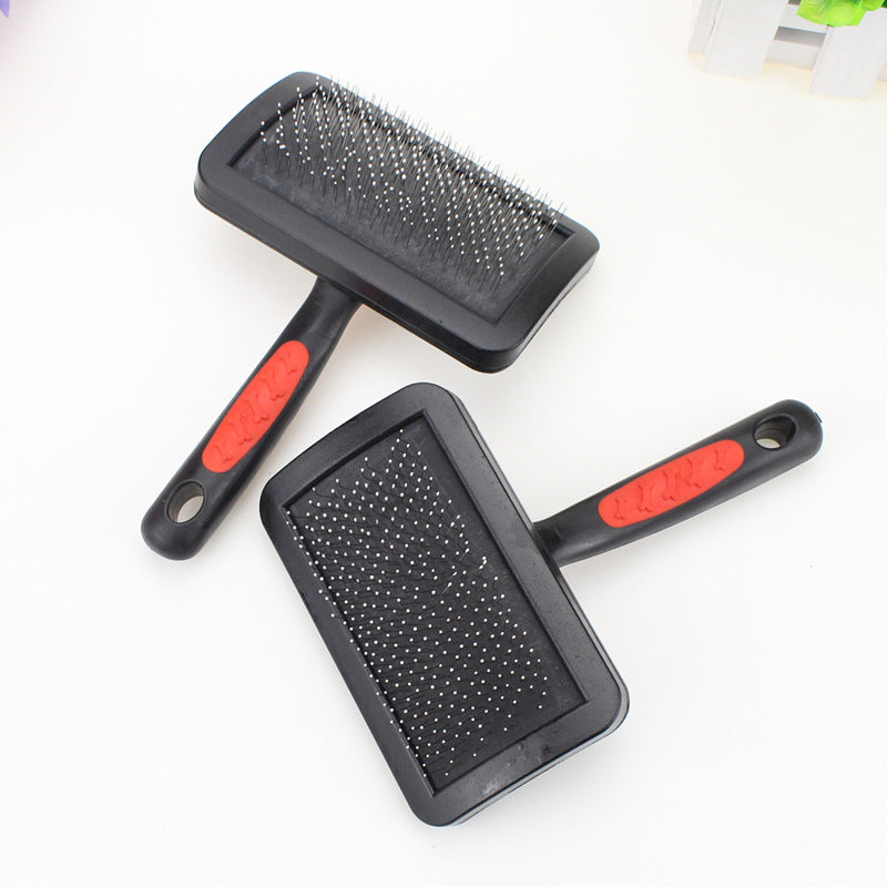 Bone Footprint Plastic Handle Dog Pin Comb