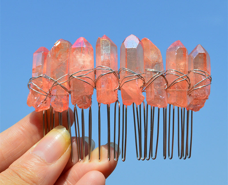 Natural Plated Two Colour 20 Tooth Hair Comb Diy