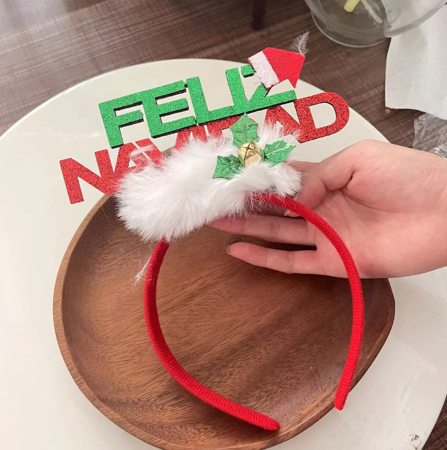 Christmas Antlers Hairband Decoration Plush