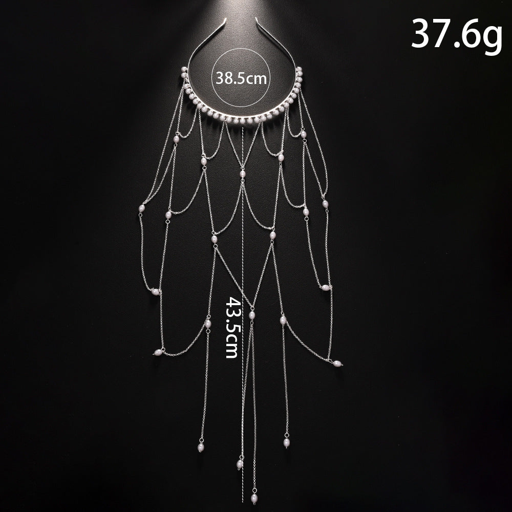 Mesh Tassel Temperamental Hair Chain For Women