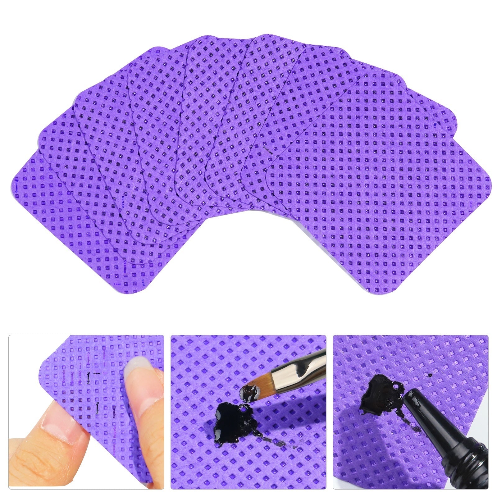 Nail Wipes Portable Home Solid Color Magic Nail Polish Removing Tissue