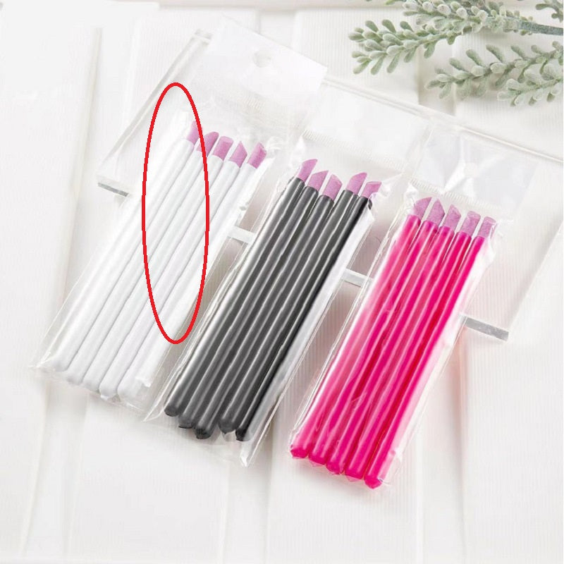 5 PCs Long Head Manicure Implement Quartz Stone Peeling Pen Polish Strips Push Stick